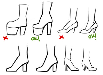 Comic Art Reference – Heels Affect on the Female Form