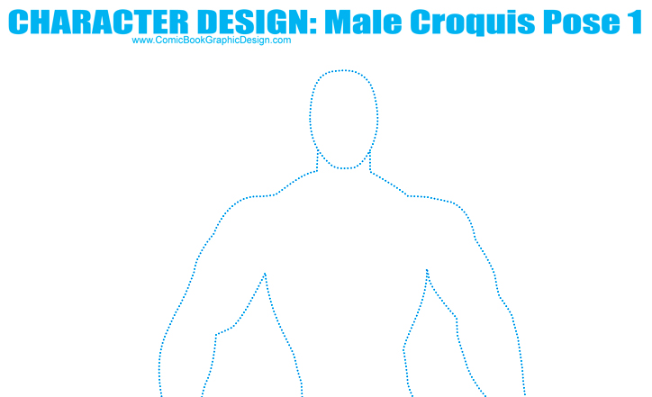 Character Design Male Croquis Pose 1 Comic Book Graphic
